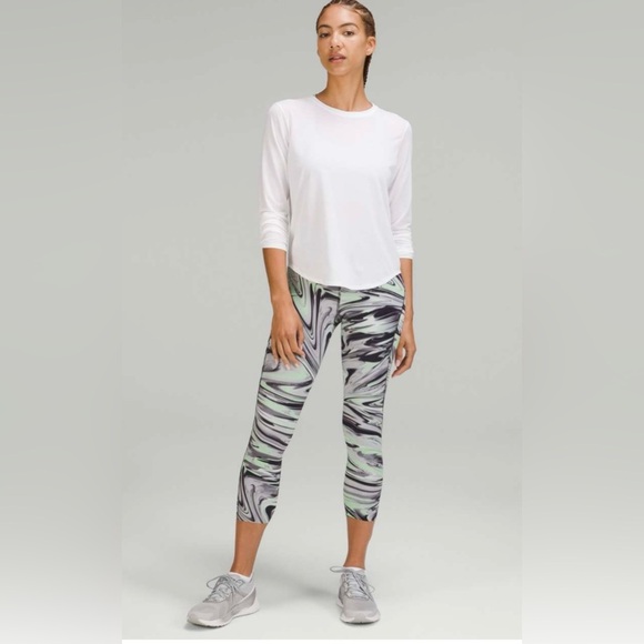 Lululemon Base Pace High-Rise Crop 23" Size 8 Paint Glide Warp Multi - Picture 1 of 11
